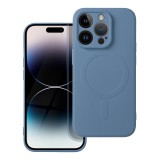 OEM iPhone 14 Pro Max szilikon tok, hátlaptok, TPU telefon tok, MagSafe kompatibilis, kék, Mag Cover
