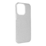 OEM iPhone 14 Pro szilikon tok, hátlaptok, telefon tok, csillámos, ezüst, Glitter