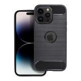 OEM iPhone 14 Pro szilikon tok, hátlaptok, telefon tok, karbon mintás, fekete, Carbon case