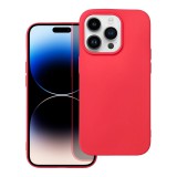 OEM iPhone 14 Pro szilikon tok, hátlaptok, telefon tok, velúr belsővel, matt, piros, Silicon