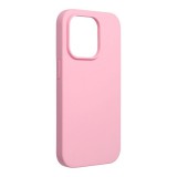 OEM iPhone 14 Pro szilikon tok, hátlaptok, telefon tok, velúr belsővel, matt, rózsaszín, Silicone Premium