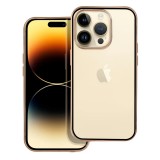 OEM iPhone 14 szilikon tok, hátlap tok, telefon tok, átlátszó, fekete keretes, Lux