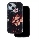 OEM iPhone 15 hátlaptok, telefon tok, virág mintás, Decor Peony