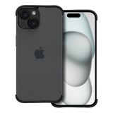OEM iPhone 15 Plus (6.7") keret tok, TPU tok, kameravédelem, fekete, Mini Bumpers