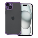 OEM iPhone 15 Plus (6.7") keret tok, TPU tok, kameravédelem, sötétlila, Mini Bumpers
