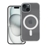 OEM iPhone 15 Plus Clear MagSafe szilikon tok – 2 mm vastag, átlátszó hátlaptok, kamera védelemmel