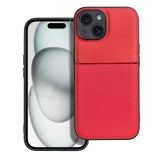 OEM iPhone 15 Plus hátlap tok, telefon tok, stílusos, prémium, piros, Noble Case