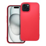 OEM iPhone 15 Plus szilikon tok, hátlaptok, telefon tok, matt, piros, Soft