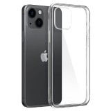 OEM iPhone 15 Plus szilikon tok, hátlaptok, telefon tok, vékony, átlátszó, 0.3mm