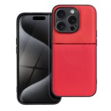 OEM iPhone 15 Pro hátlap tok, telefon tok, stílusos, prémium, piros, Noble Case