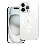 OEM iPhone 15 Pro hátlaptok, telefon tok, MagSafe kompatibilis, átlátszó, Anti Shock Mag Case, 1.5mm