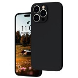 OEM iPhone 15 Pro Max szilikon tok, hátlaptok, telefon tok, matt, fekete