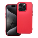 OEM iPhone 15 Pro Max szilikon tok, hátlaptok, telefon tok, matt, piros, Soft