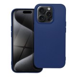 OEM iPhone 15 Pro Max szilikon tok, hátlaptok, telefon tok, matt, sötétkék, Soft