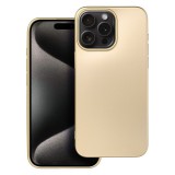 OEM iPhone 15 Pro Max szilikon tok, hátlaptok, telefon tok, mikroszálas belsővel, arany, Metallic