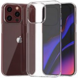 OEM iPhone 15 Pro Max szilikon tok, hátlaptok, telefon tok, vékony, átlátszó, 0.3mm