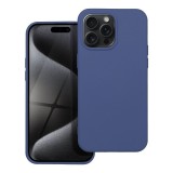 OEM iPhone 15 Pro Max szilikon tok, hátlaptok, telefon tok, velúr belsővel, matt, kék, Silicone