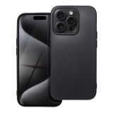 OEM iPhone 15 Pro szilikon tok, hátlaptok, telefon tok, matt, fekete, Soft