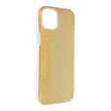 OEM iPhone 15 szilikon tok, hátlaptok, telefon tok, csillámos, arany, Glitter
