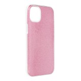 OEM iPhone 15 szilikon tok, hátlaptok, telefon tok, csillámos, pink, Shining Case