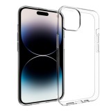 OEM iPhone 15 szilikon tok, hátlaptok, telefon tok, vékony, átlátszó, 1mm