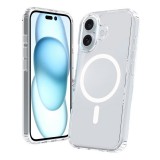 OEM iPhone 16 hátlaptok, telefon tok, MagSafe kompatibilis, átlátszó, Anti Shock Mag Case, 1.5mm