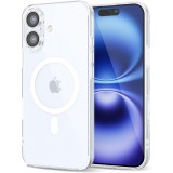 OEM iPhone 16 hátlaptok, telefon tok, MagSafe kompatibilis, kamera védelemmel, átlátszó, Anti Shock Mag Case, 1.5mm