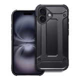 OEM iPhone 16 Plus hátlap tok, telefon tok, ütésálló, fekete, Armor
