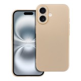 OEM iPhone 16 Plus szilikon tok, hátlaptok, telefon tok, mikroszálas belsővel, arany, Metallic