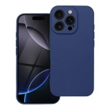 OEM iPhone 16 Pro Max szilikon tok, hátlaptok, telefon tok, matt, sötétkék