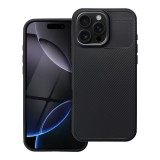 OEM iPhone 16 Pro szilikon tok, hátlaptok, telefon tok, karbon mintás, fekete, Carbon Premium