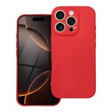 OEM iPhone 16 Pro szilikon tok, hátlaptok, telefon tok, velúr belsővel, matt, piros, Silicon