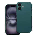 OEM iPhone 16 szilikon tok, telefon tok, hátlaptok, matt, zöld, Matt case