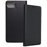 OEM iPhone 16e / 17e könyvtok, fliptok, telefon tok, bankkártyatartós, mágneszáras, fekete, Smart Case book