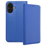 OEM iPhone 17 könyvtok, fliptok, telefon tok, bankkártyatartós, mágneszáras, sötétkék, Smart Case book