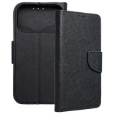 OEM iPhone 17 Pro könyvtok, fliptok, telefon tok, mágneszáras, bankkártyatartós, fekete, Fancy