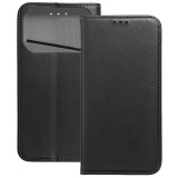 OEM iPhone 17 Pro könyvtok, fliptok, telefon tok, mágneszáras, bankkártyatartós, fekete, Smart Magnetic