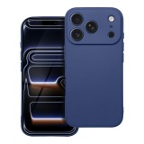 OEM iPhone 17 Pro Max szilikon tok, hátlaptok, telefon tok, matt, sötétkék