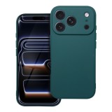 OEM iPhone 17 Pro Max szilikon tok, hátlaptok, telefon tok, matt, zöld