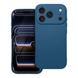 OEM iPhone 17 Pro Max szilikon tok, telefon tok, hátlaptok, matt, kék, Matt case