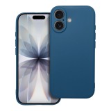 OEM iPhone 17 szilikon tok, telefon tok, hátlaptok, matt, kék, Matt case