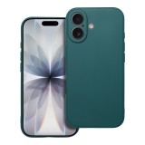OEM iPhone 17 szilikon tok, telefon tok, hátlaptok, matt, zöld, Matt case