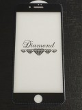 OEM iPhone 7 Plus / 8 Plus üvegfólia, tempered glass, előlapi, 3D, edzett, hajlított, fekete-kék kerettel, Diamond,