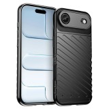 OEM iPhone Air szilikon tok, hátlap tok, ütésálló, fekete, Thunder