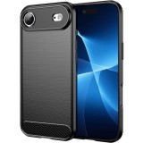 OEM iPhone Air szilikon tok, hátlaptok, telefon tok, karbon mintás, fekete, Simple Carbon