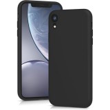 OEM iPhone XR szilikon tok, telefon tok, hátlaptok, matt, fekete, Matt case