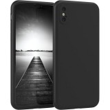 OEM iPhone XS Max szilikon tok, telefon tok, hátlaptok, matt, fekete, Matt case