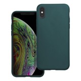 OEM iPhone XS Max szilikon tok, telefon tok, hátlaptok, matt, zöld, Matt case