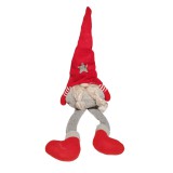 OEM Karácsonyi manó lógó lábbal 60 cm -Piros