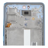 OEM LCD kijelző SAMSUNG A53 A536 HARD OLED kijelzőhöz, kék kerettel - ALKATRÉSZ!